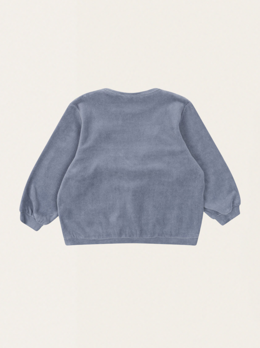 Welurowa bluza z falbanką Wally