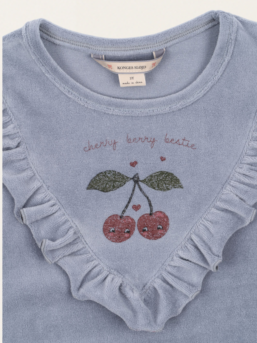 Welurowa bluza z falbanką Wally