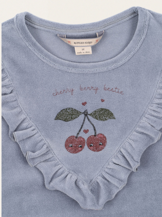 Welurowa bluza z falbanką Wally