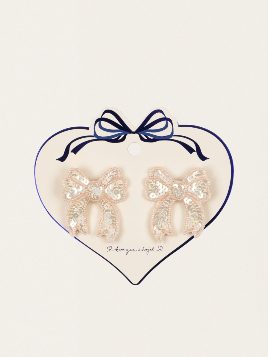 Spinki do włosów Sequin Bow 2 szt. Cameo Rose