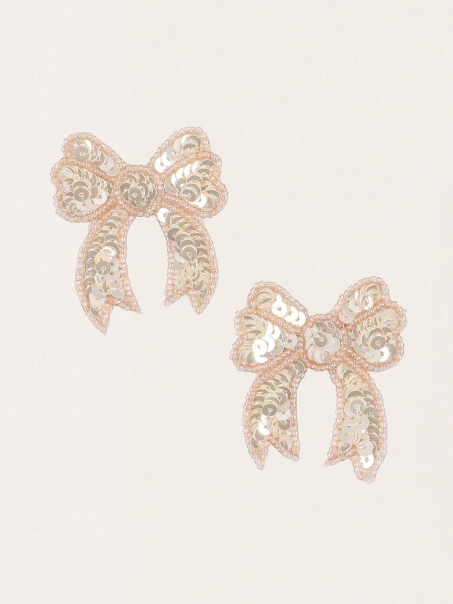 Spinki do włosów Sequin Bow 2 szt. Cameo Rose