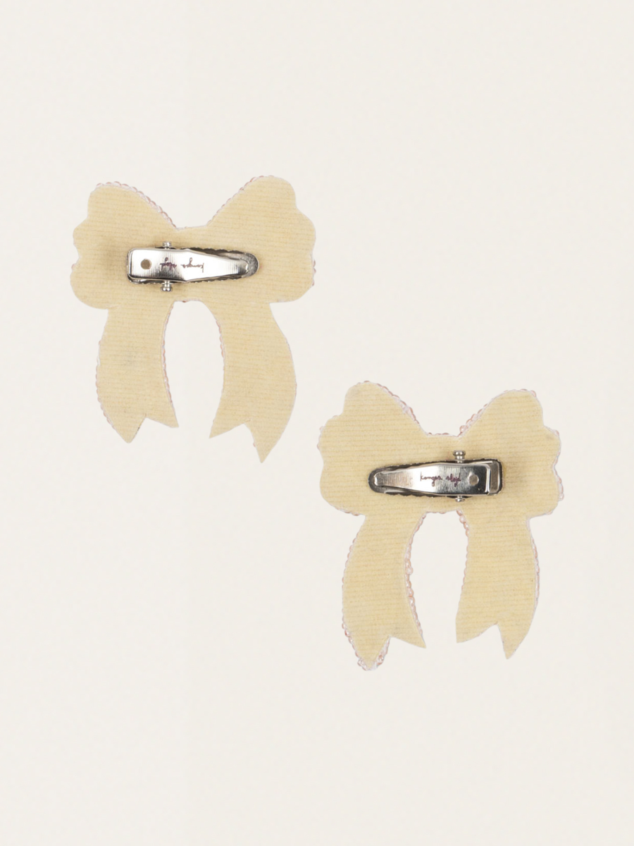 Spinki do włosów Sequin Bow 2 szt. Cameo Rose