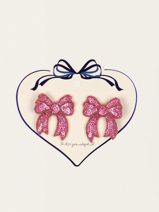 Spinki do włosów Sequin Bow 2 szt. Rapture Rose