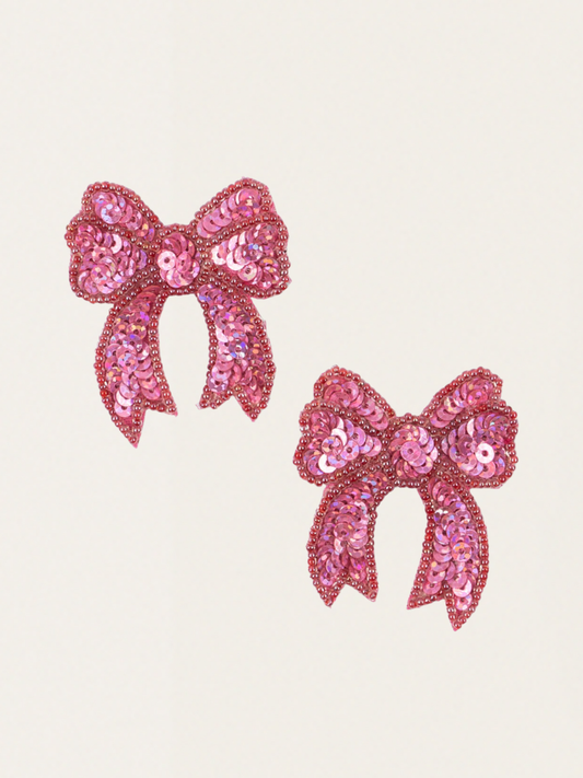 Spinki do włosów Sequin Bow 2 szt. Rapture Rose