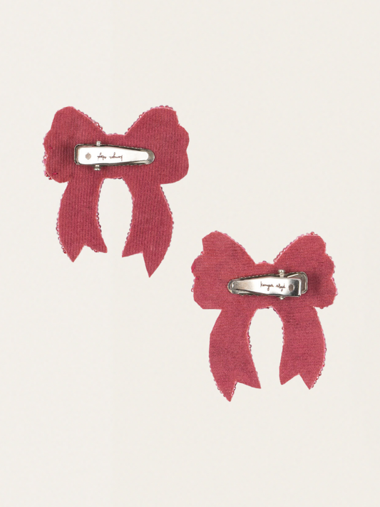 Spinki do włosów Sequin Bow 2 szt. Rapture Rose