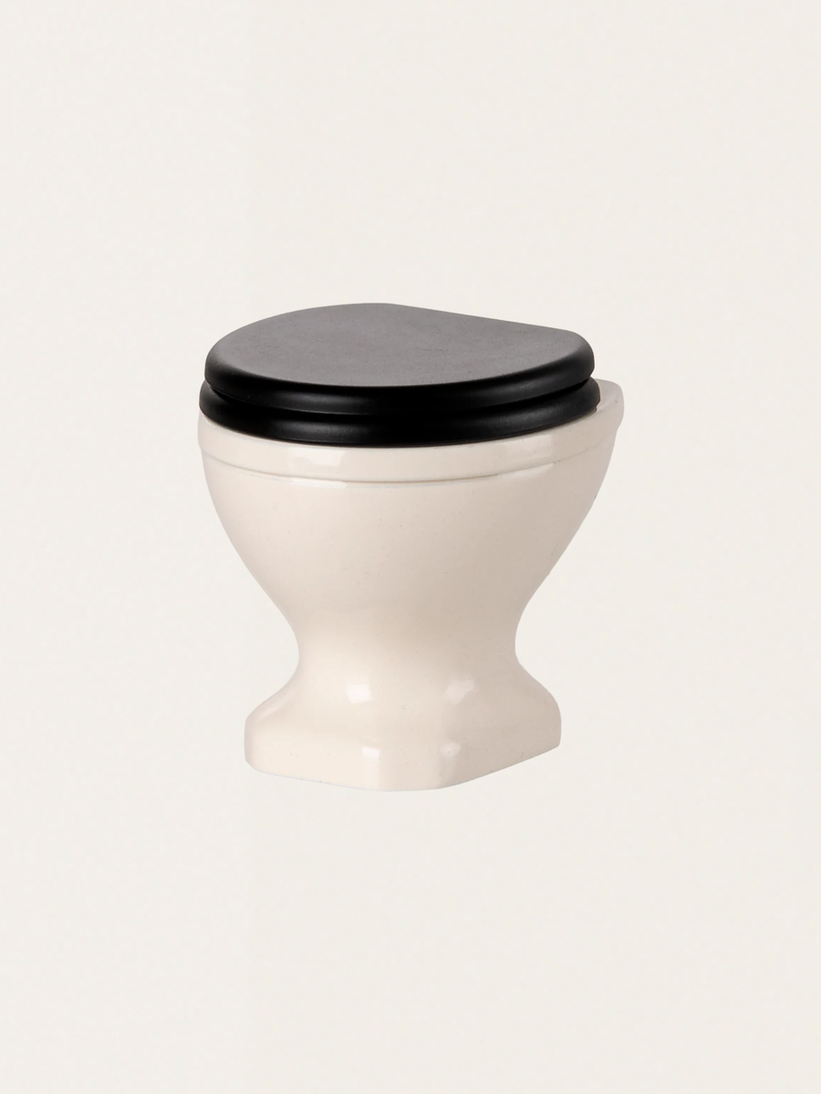 Miniaturowy sedes do domku dla myszek Maileg Off White