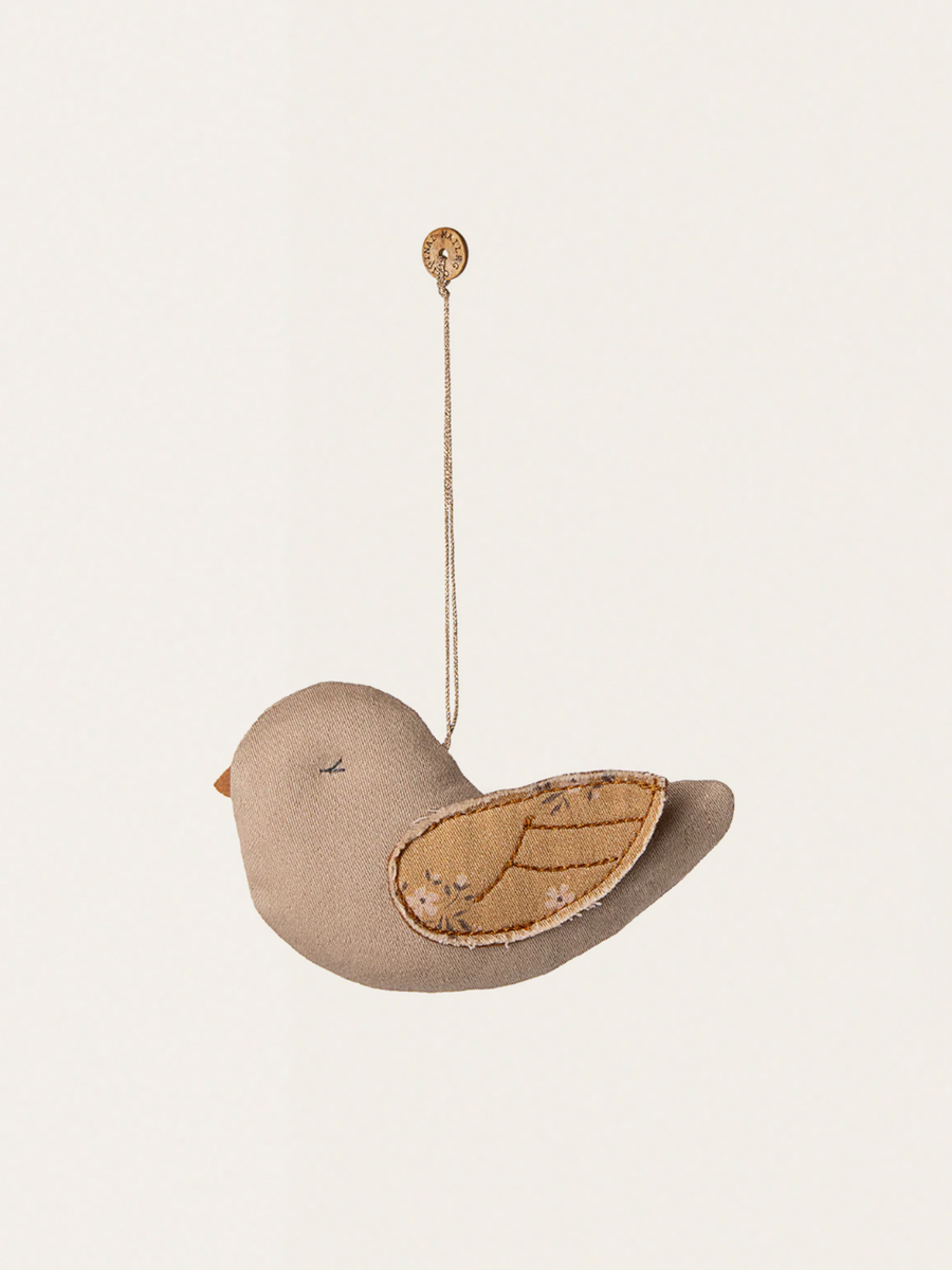 Ozdoba z tkaniny - Bird Mable - Latte