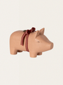 Świecznik bożonarodzeniowy - Pig candle holder Small Rose
