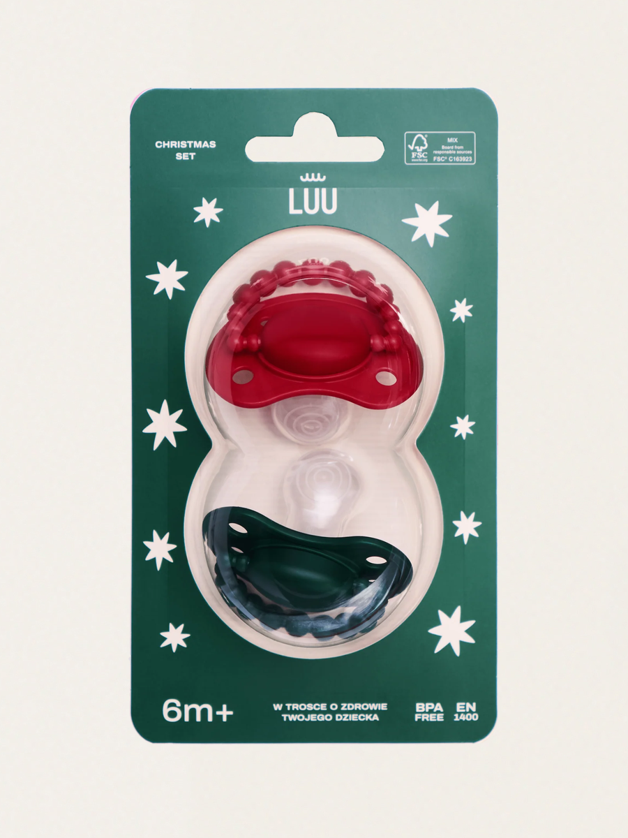 Zestaw Świąteczny - Smoczki pozycjonujące Holy Green & Santa Red