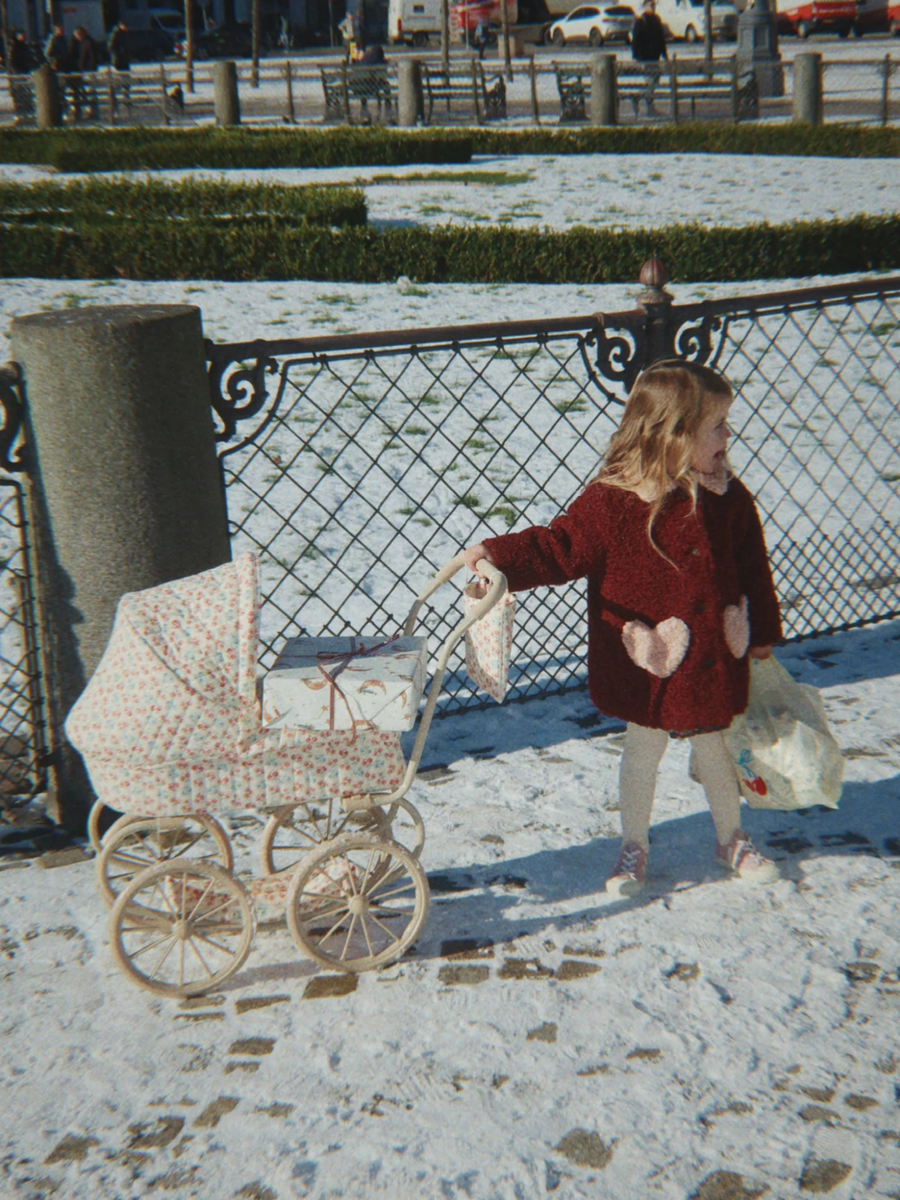 Wózek vintage dla lalek Doll Pram Mini Lumina