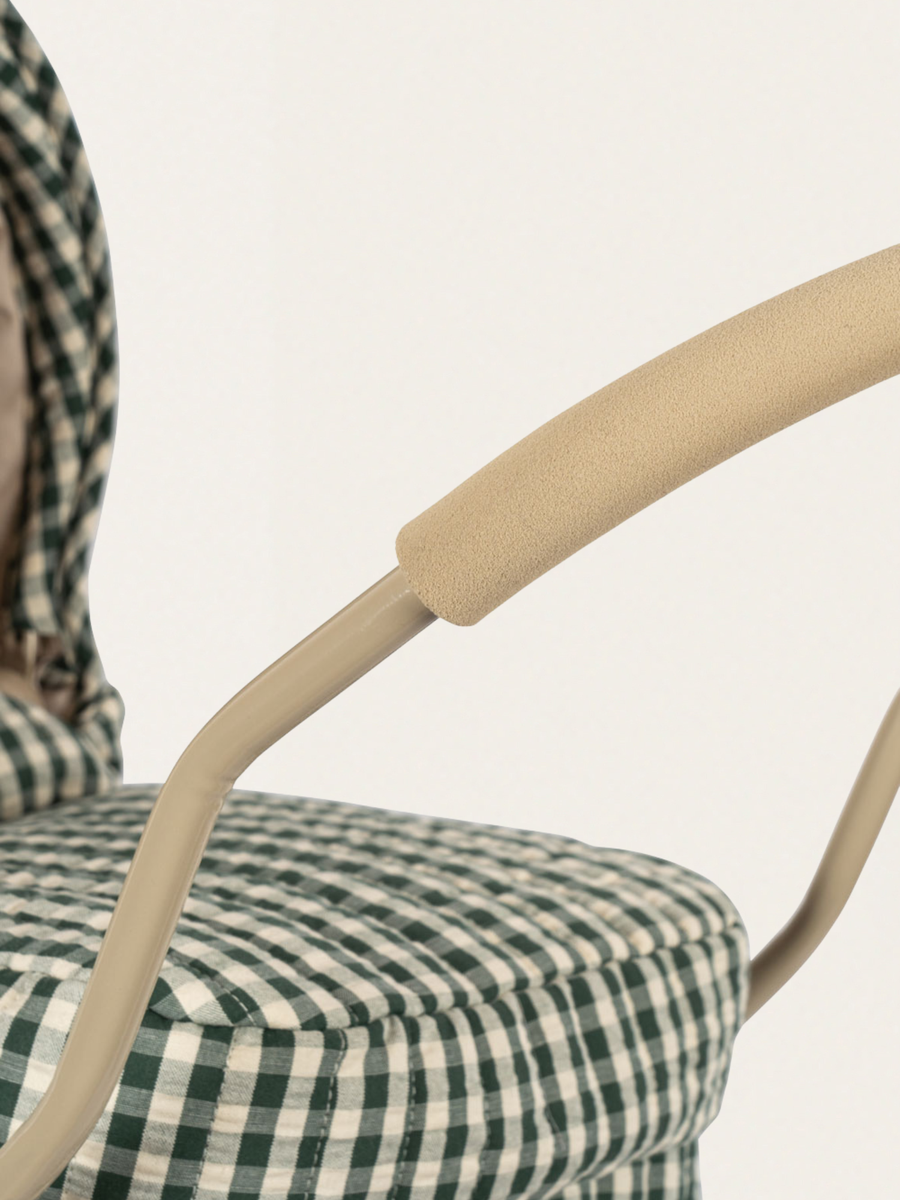 Wózek vintage dla lalek Doll Pram Somke Pine Check
