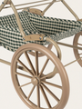 Wózek vintage dla lalek Doll Pram Somke Pine Check