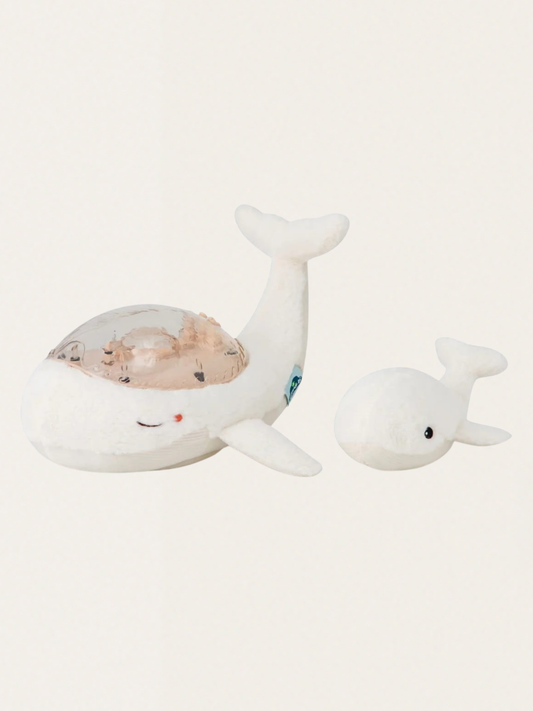 Lampka nocna z projektorem + grzechotka Tranquil Whale Family
