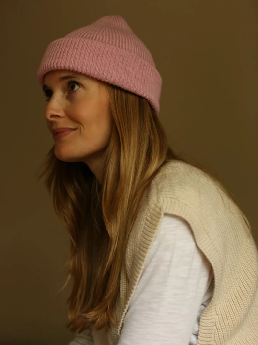 Prążkowana czapka z włoskiej wełny merino Fonzie ADULT