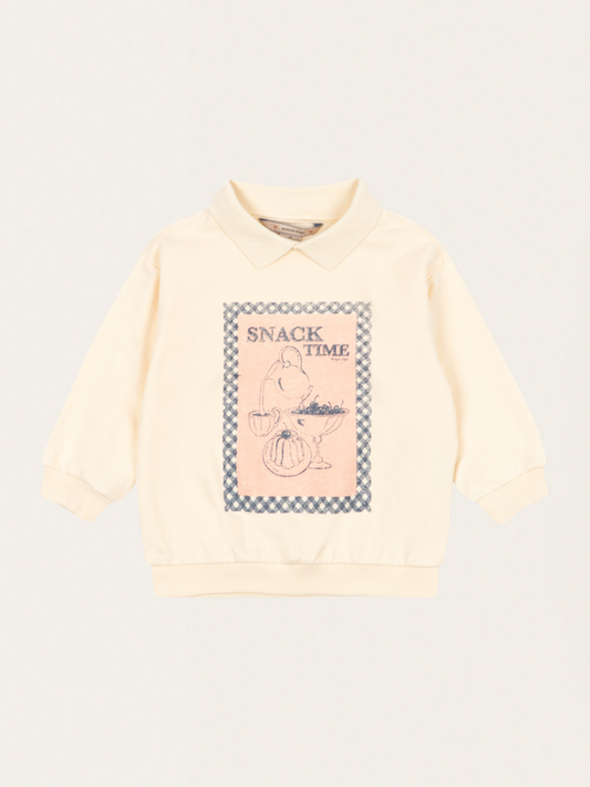 Bawełniana bluza polo Spotty Buttercream