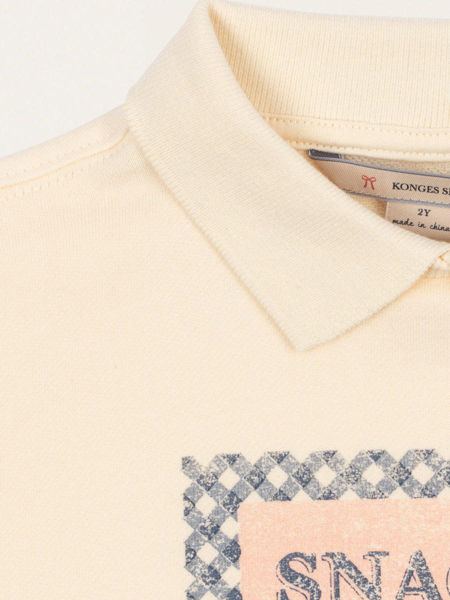 Bawełniana bluza polo Spotty Buttercream