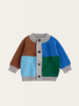 Rozpinany sweterek Baby Bobo Choses color block
