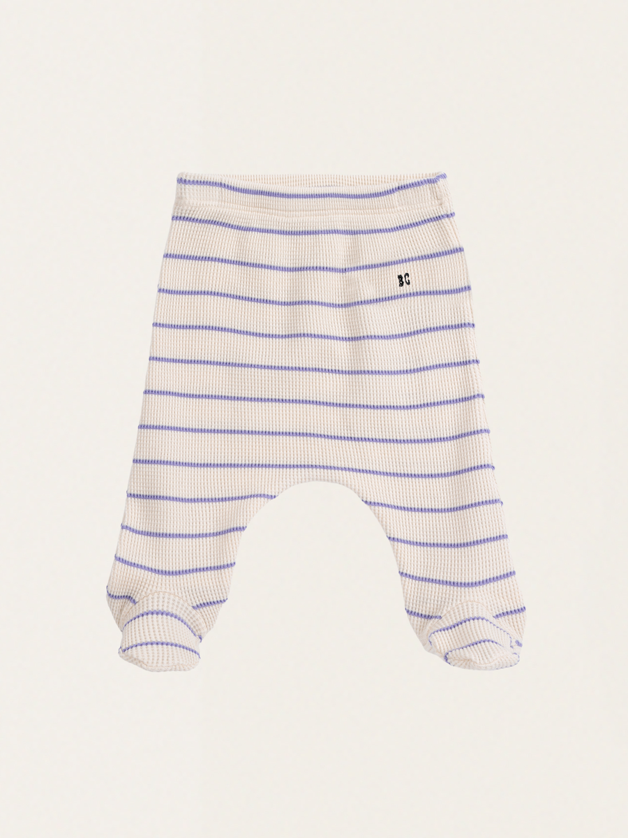 Bawełniane półśpioszki - legginsy ze stópkami Bobo Choses stripes