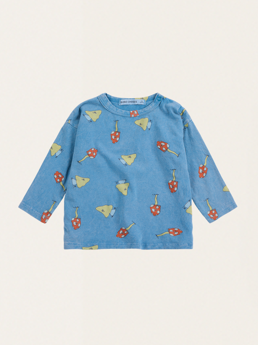 Bawełniany long sleeve Baby Mush Monster Duo all over