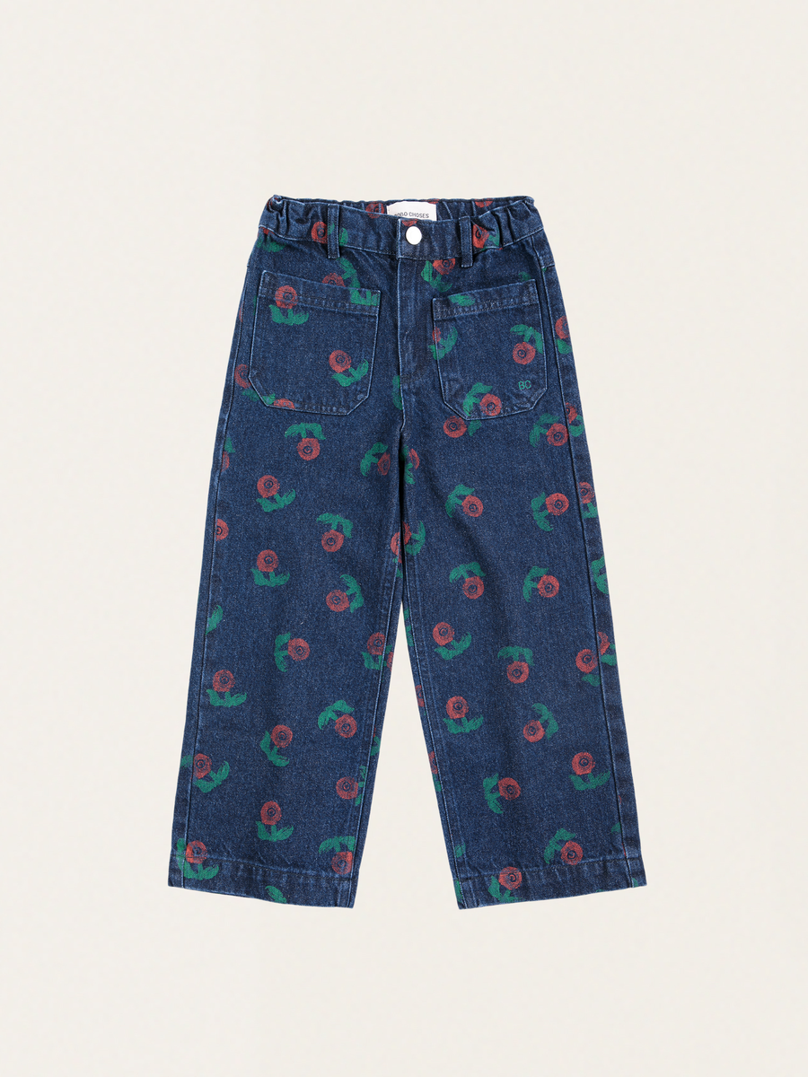Denimowe spodnie Kids Stamp Bloom all over