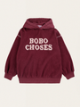 Bawełniana bluza z kapturem Kids Bobo Choses Burgundy