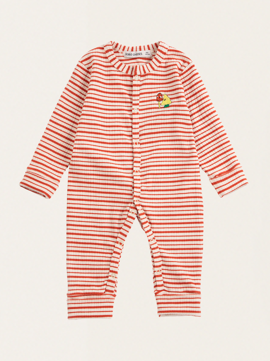 Bawełniane śpioszki Baby Mush Monsters Duo stripes