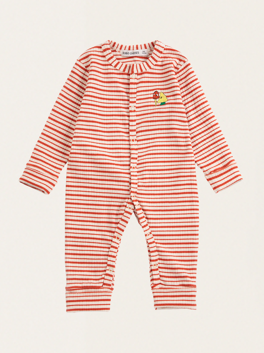 Bawełniane śpioszki Baby Mush Monsters Duo stripes