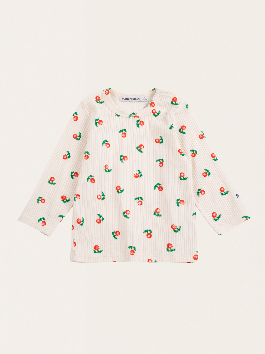 Bawełniany long sleeve Baby Stamp Bloom all over