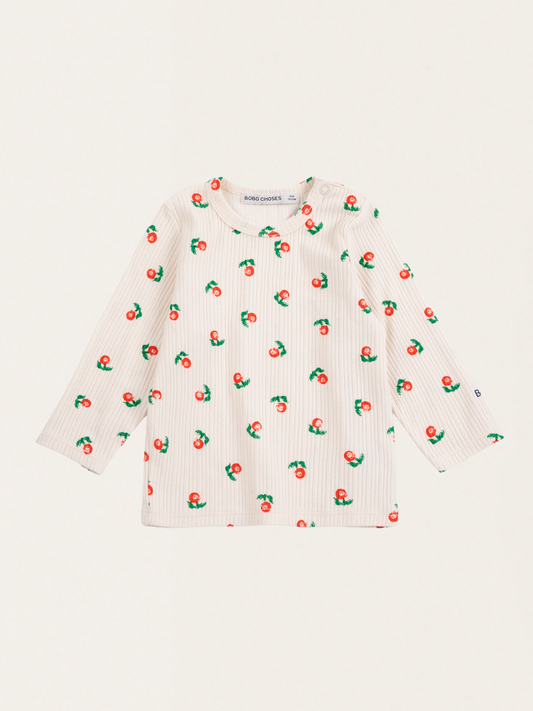 Bawełniany long sleeve Baby Stamp Bloom all over