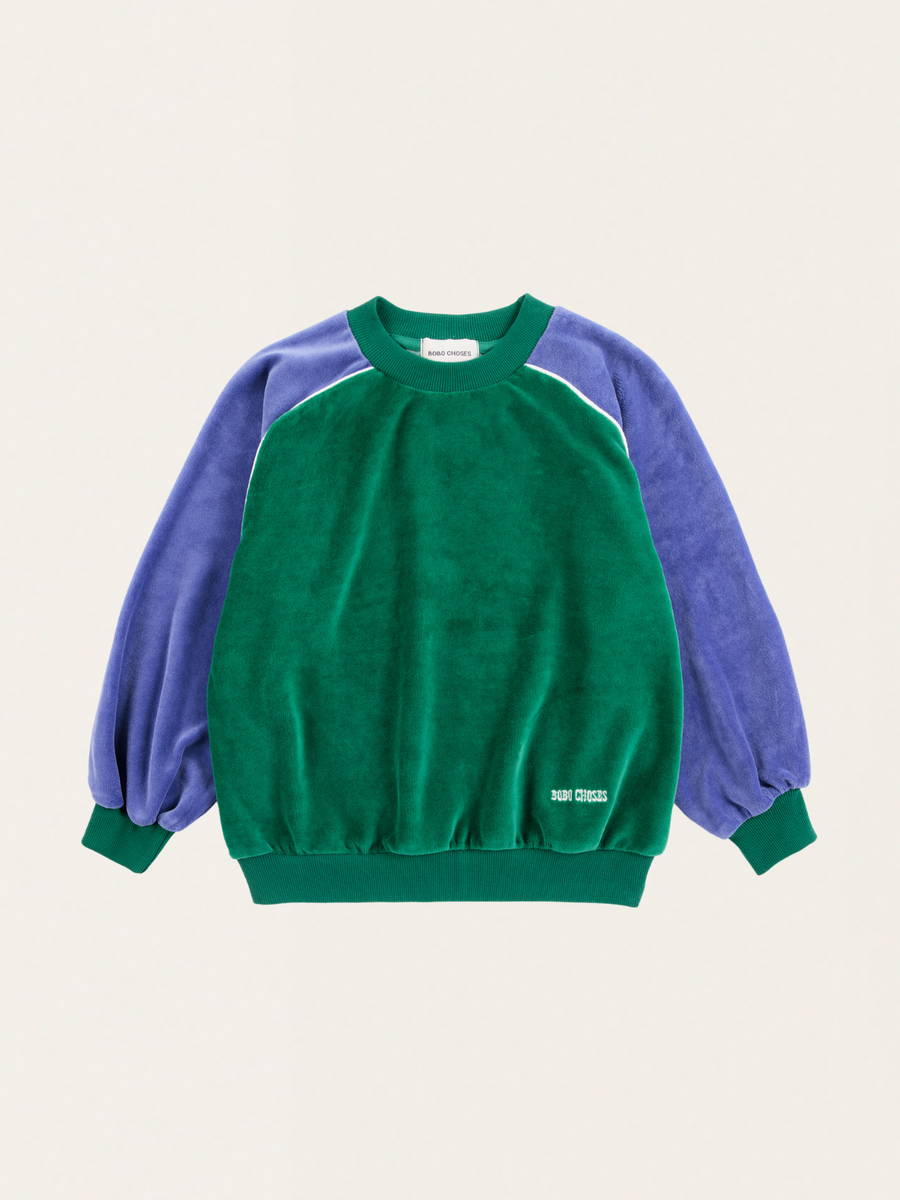 Welurowa bluza Kids Color Block
