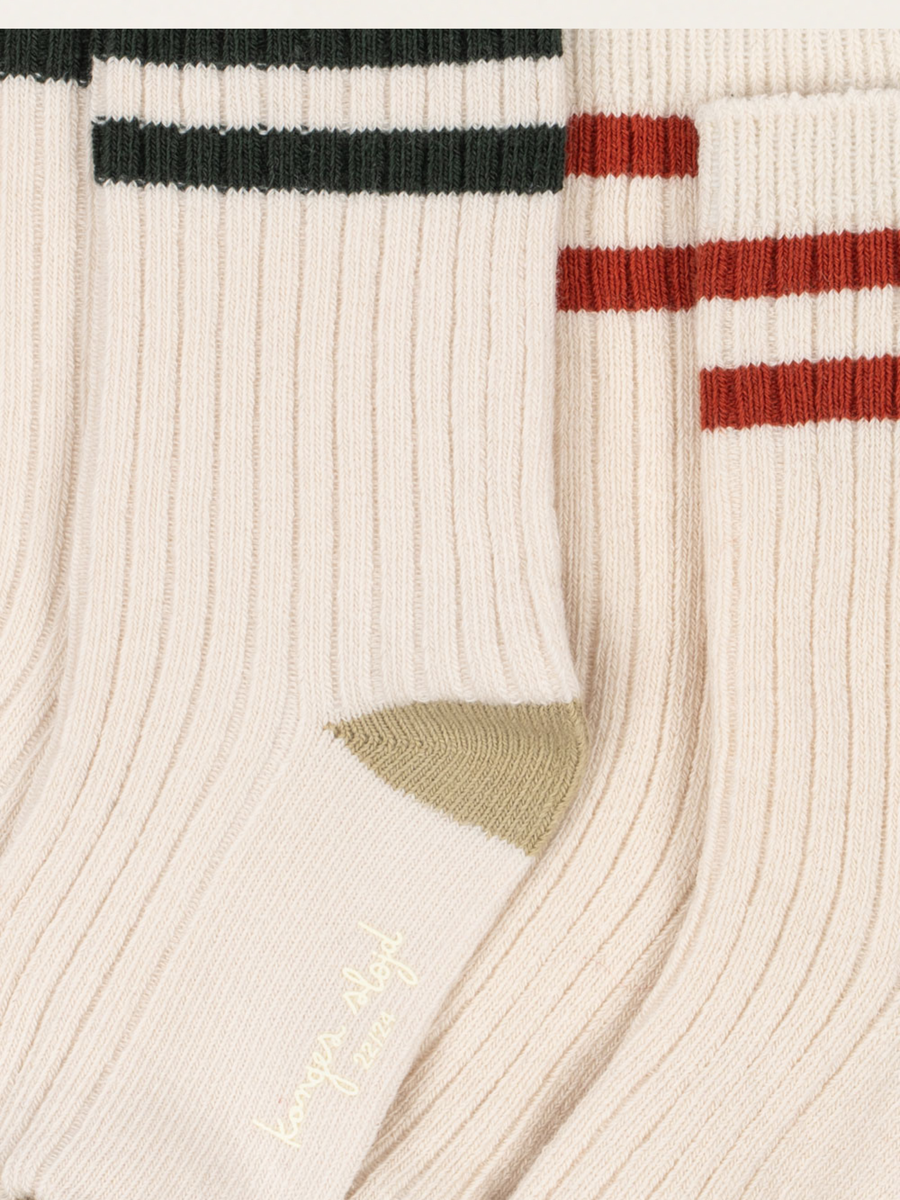 Bawełniane skarpetki Jacquard Green Stripe 2-pak