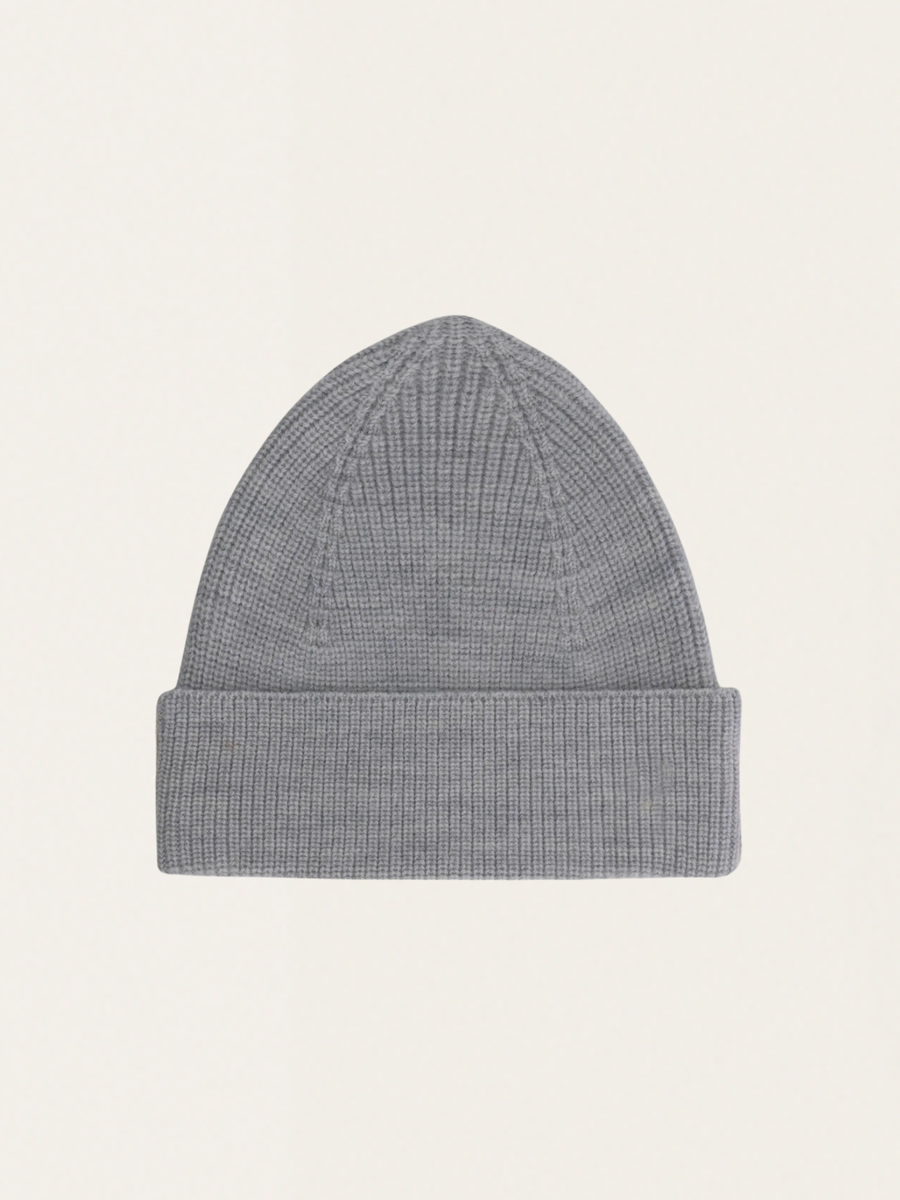 Czapka - beanie z wełny merino Gray Melange