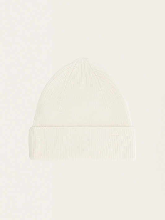 Czapka - beanie z wełny merino Cream