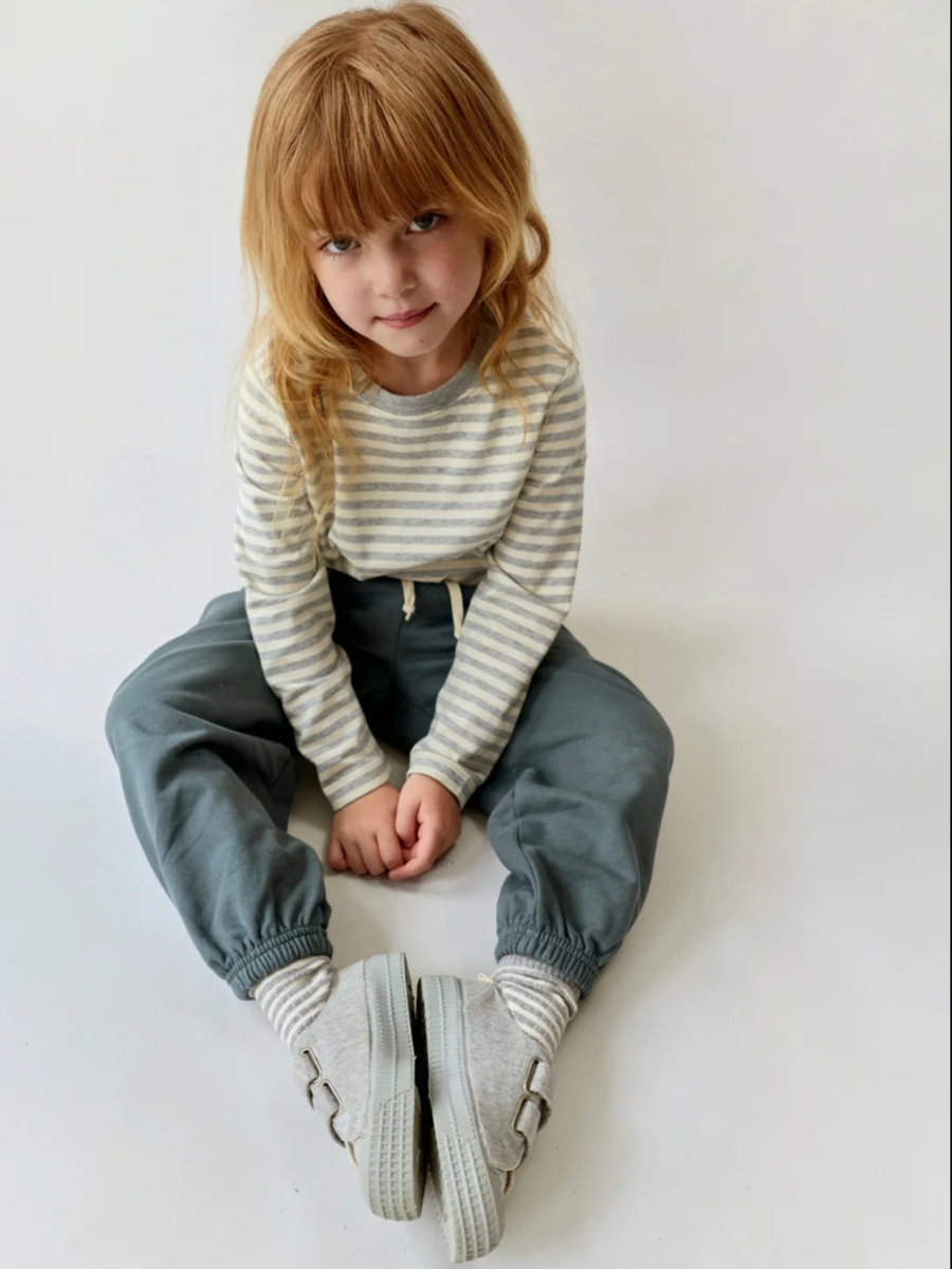 Spodnie dresowe z bawełny organicznej Track Pants Blue Gray