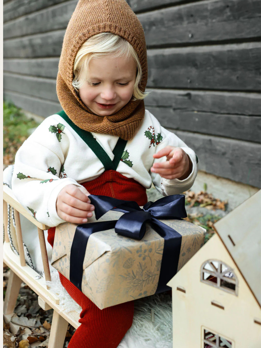 Legginsy na szelkach w stylu retro Maple Leaf x Dark Forest Green