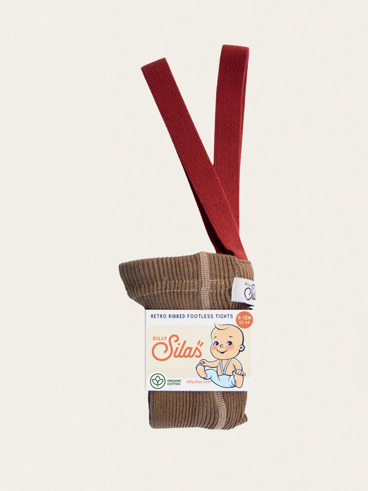 Legginsy na szelkach w stylu retro Acorn Brown x Maple Leaf