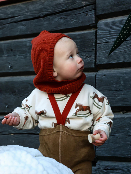 Legginsy na szelkach w stylu retro Acorn Brown x Maple Leaf