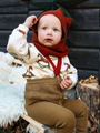 Legginsy na szelkach w stylu retro Acorn Brown x Maple Leaf