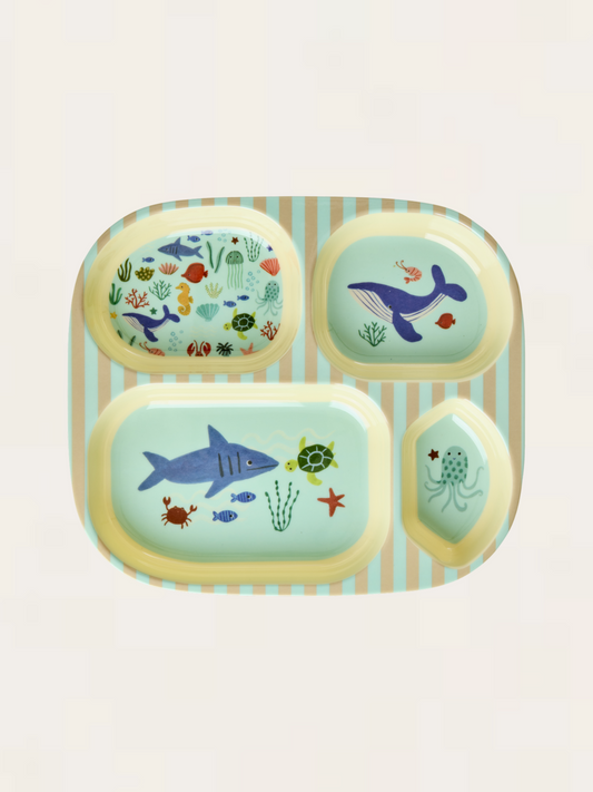 Talerz z przegródkami z melaminy