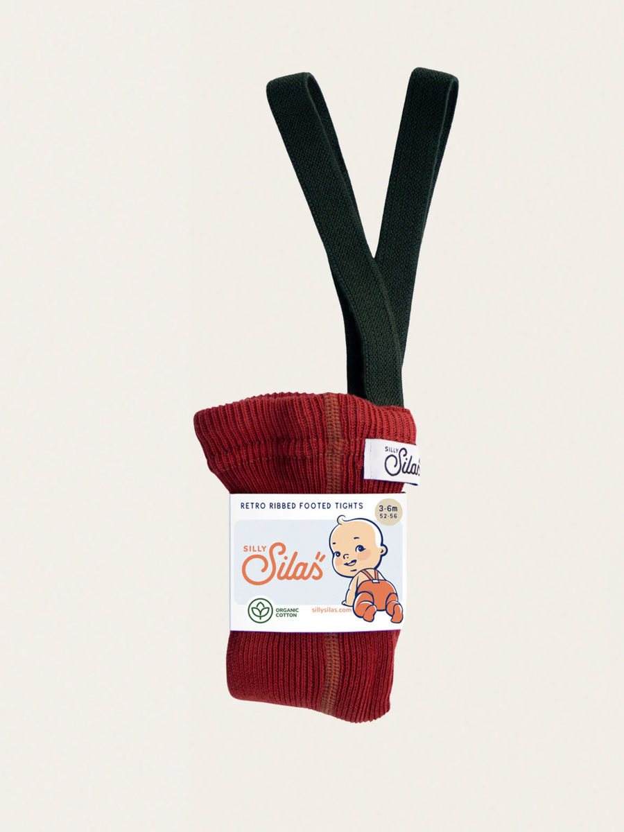 Rajstopy na szelkach w stylu retro Maple Leaf x Dark Forest Green