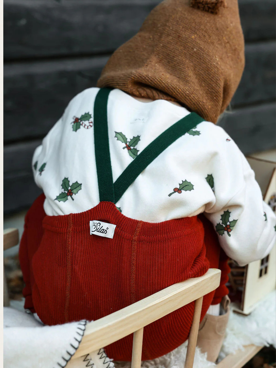 Rajstopy na szelkach w stylu retro Maple Leaf x Dark Forest Green