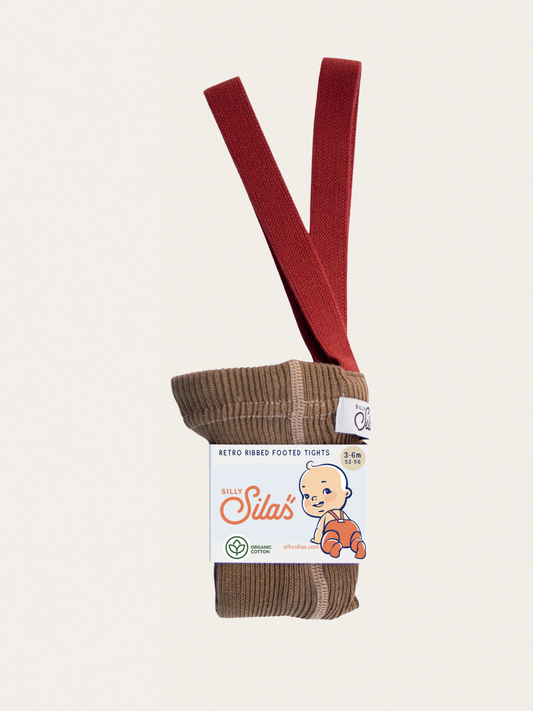 Rajstopy na szelkach w stylu retro Acorn Brown x Maple Leaf