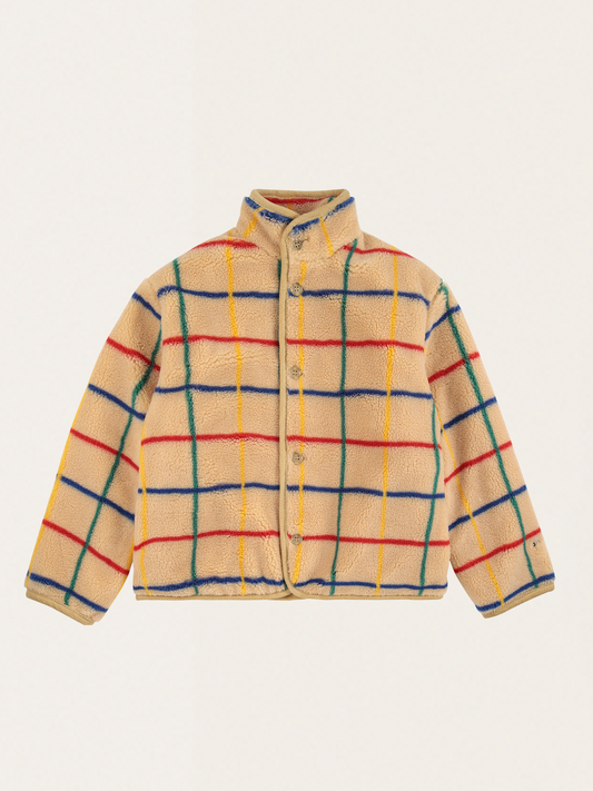 Ciepła kurtka z baranka Color Stripes Sheepskin