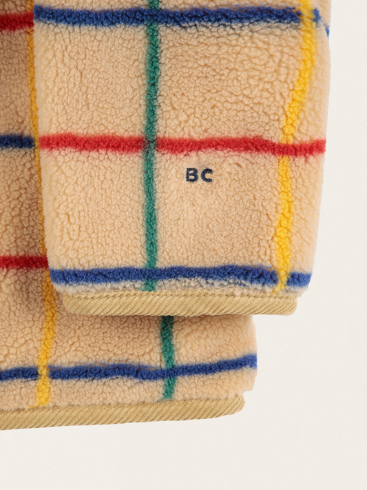 Ciepła kurtka z baranka Color Stripes Sheepskin