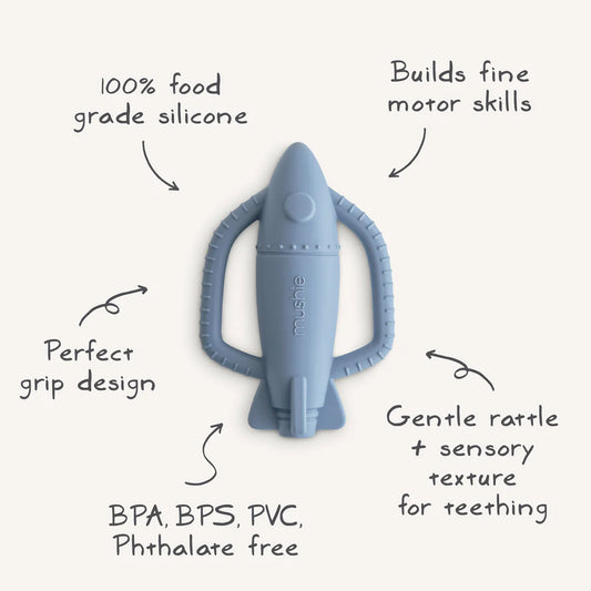 Silikonowy gryzak / grzechotka Rocket