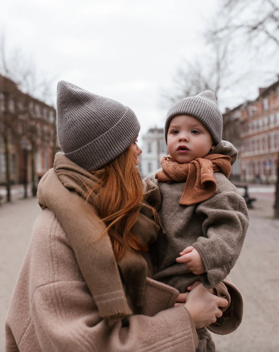 Fonzie Rippmütze aus italienischer Merinowolle für Erwachsene