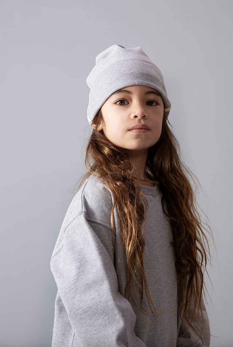 Bawełniana czapka Kids Bonnet Gray Melange