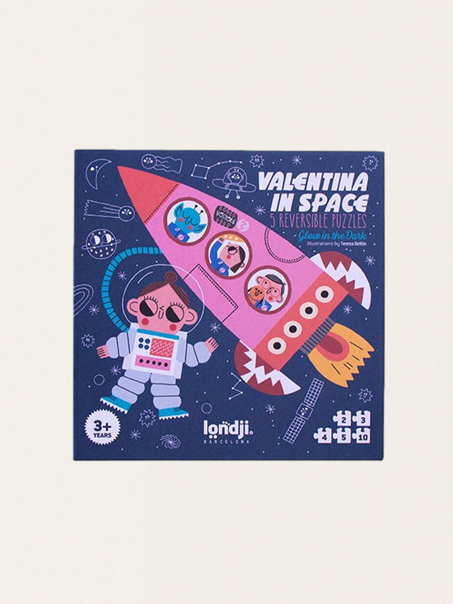 Progresywne puzzle dla dzieci Walentyna w kosmosie