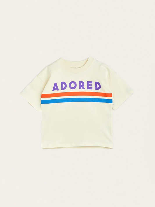 Bawełniana koszulka Adored Offwhite