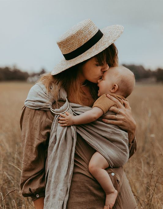 Chusta kółkowa z organicznego lnu - Artisan Clay Moon